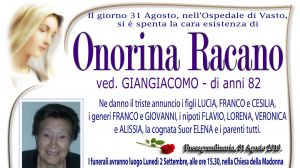 Onorina Racano 31/08/2019