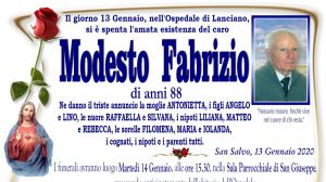 Modesto Fabrizio 13/01/2020