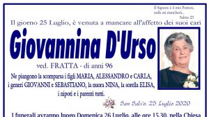 Giovannina D’Urso 25/07/2020