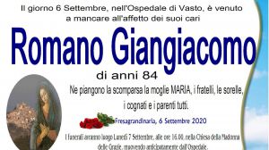 Romano Giangiacomo 6/09/2020