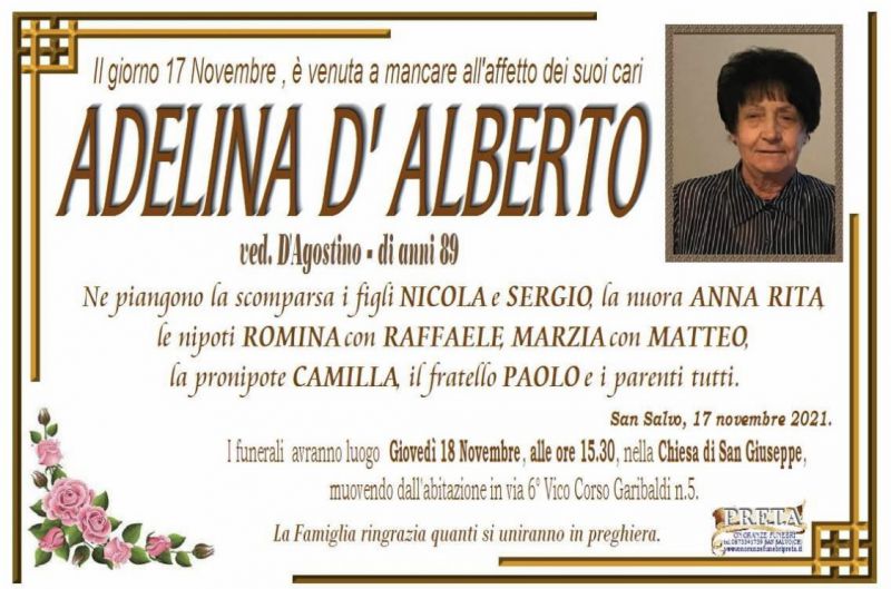 Adelina D’Alberto 17/11/2021