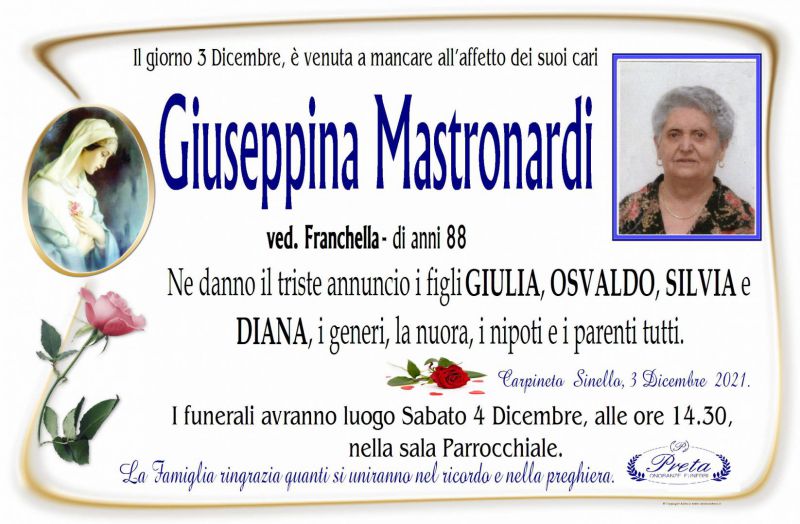 Giuseppina Mastronardi 3/12/2021
