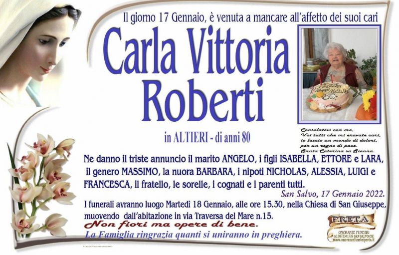 Carla Vittoria Roberti 17/01/2022