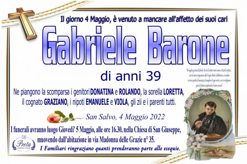 Gabriele Barone 4/05/2022