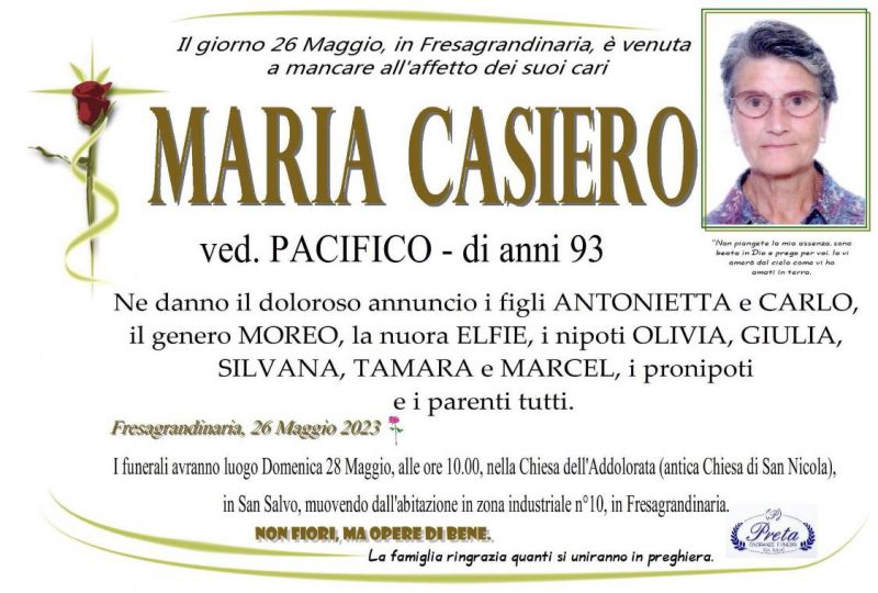 Maria Casiero 26/05/2023