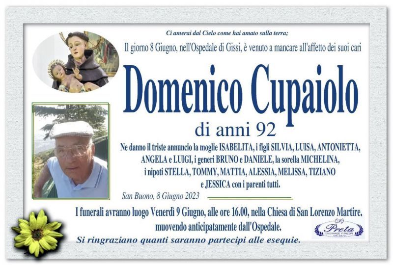 Domenico Cupaiolo 8/06/2023