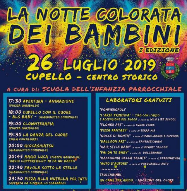 Notte colorata dei bambini