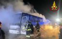 Autobus in fiamme