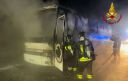 Autobus in fiamme