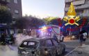 Auto in fiamme