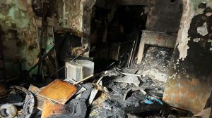 Abitazione in fiamme