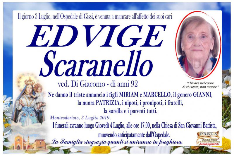 Edvige Scaranello 3/07/2019