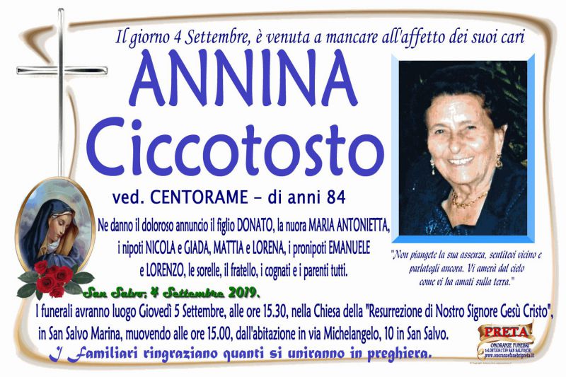 Annina Ciccotosto 4/09/2019