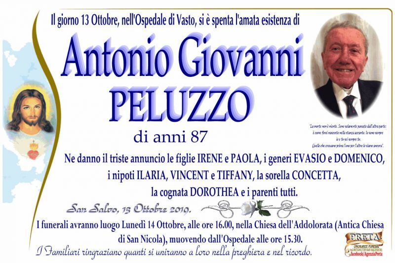 Antonio Giovanni Peluzzo 13/10/2019