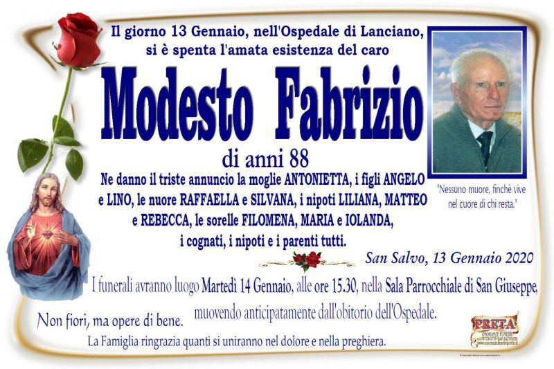 Modesto Fabrizio 13/01/2020