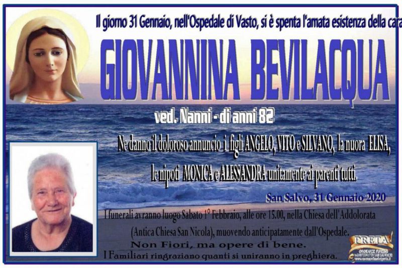 Giovannina Bevilacqua 31/01/2020