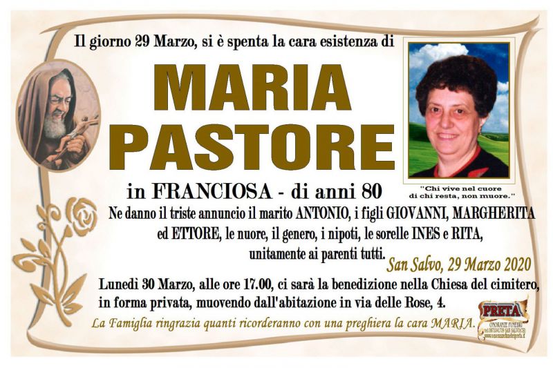 Maria Pastore 29/03/2020