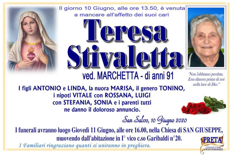 Teresa Stivaletta 10/06/2020