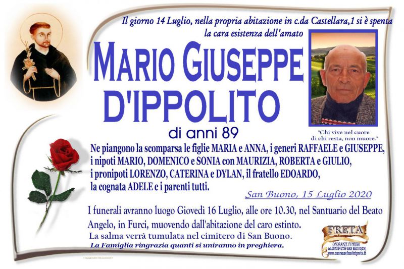 Mario Giuseppe D’Ippolito 15/07/2020