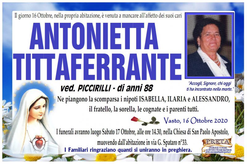 Antonietta Tittaferrante 16/10/2020
