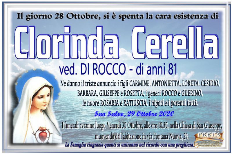 Clorinda Cerella 28/10/2020