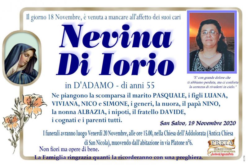 Nevina Di Iorio 18/11/2020