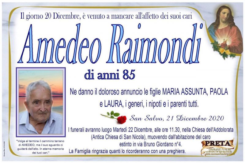 Amedeo Raimondi 21/12/2020