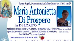 Maria Antonietta Di Prospero 5/04/2021
