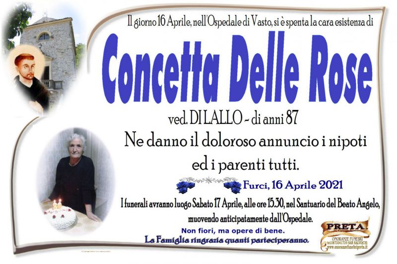 Concetta Delle Rose 16/04/2021