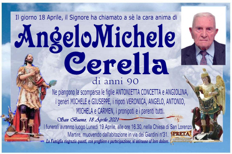 Angelo Michele Cerella 18/04/2021