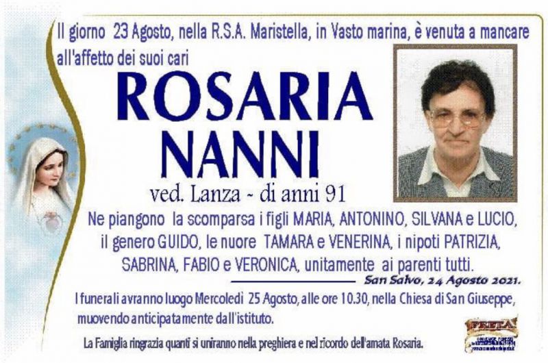 Rosaria Nanni 24/08/2021