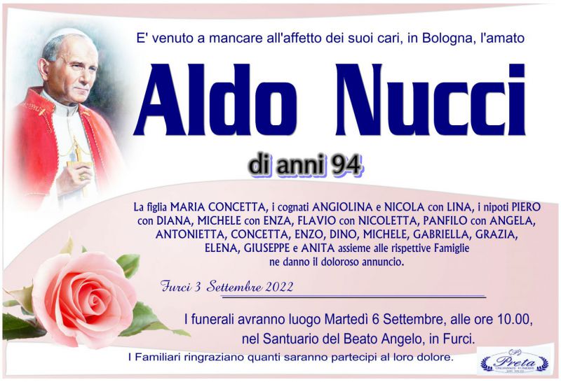 Aldo Nucci 3/09/2022