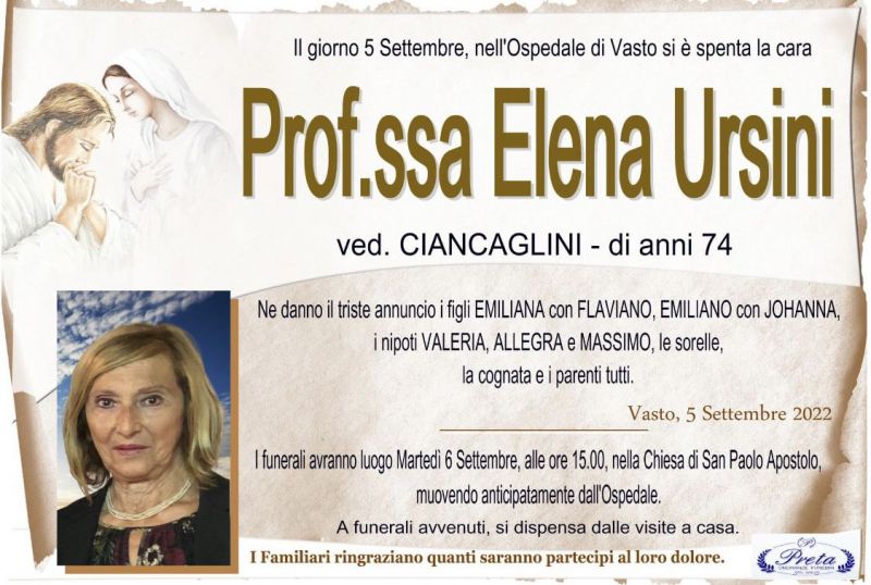 Prof.ssa Elena Ursini 05/09/2022