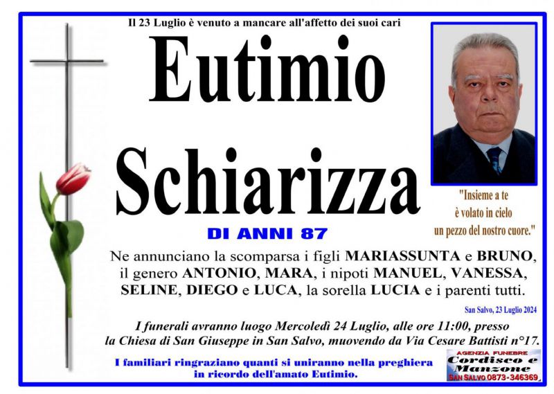 Eutimio Schiarizza 23/07/2024