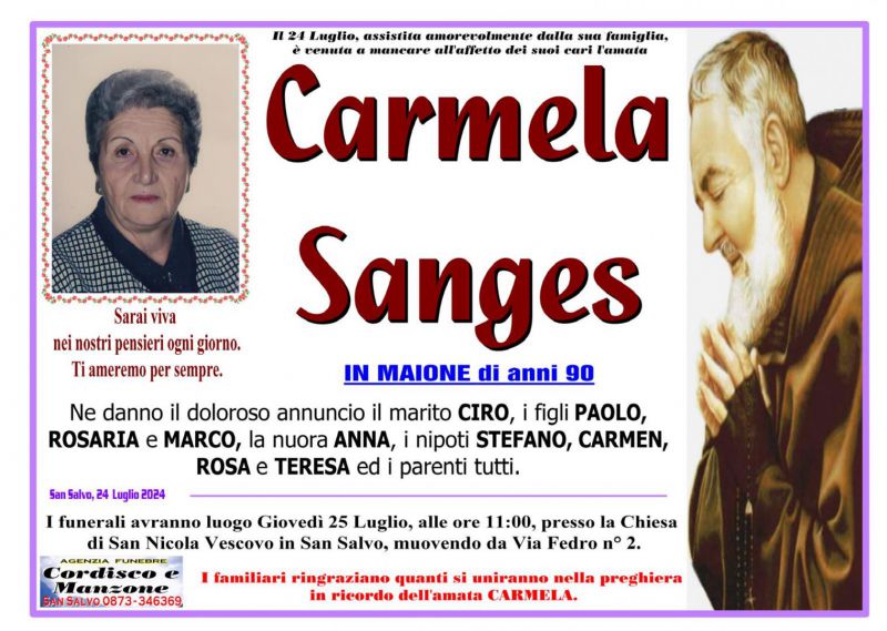 Carmela Sanges 24/07/2024