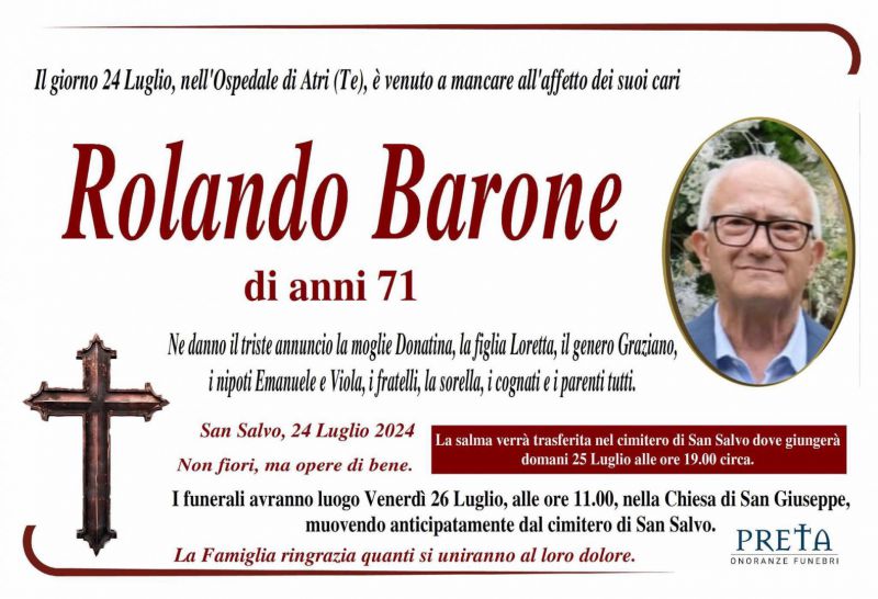 Rolando Barone 24/07/2024