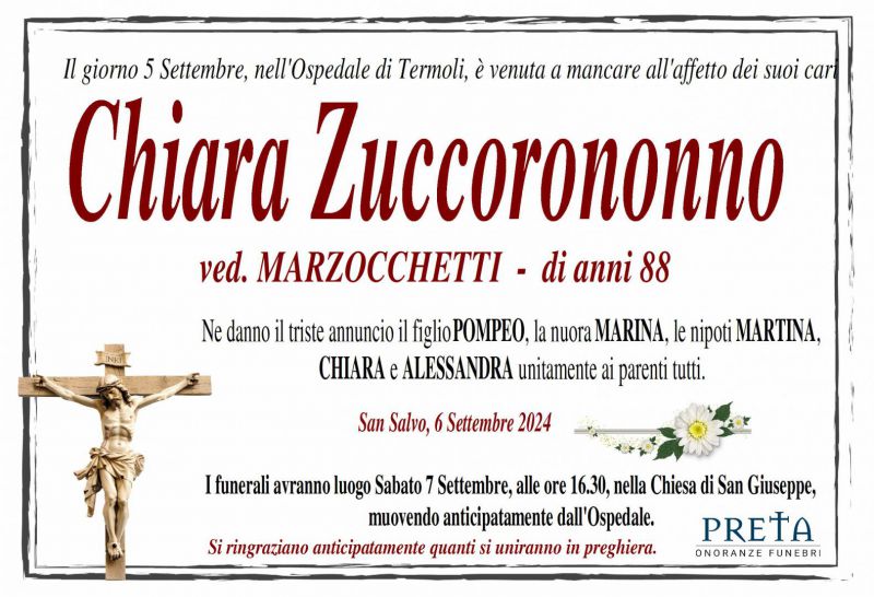 Chiara Zuccorononno 6/09/2024