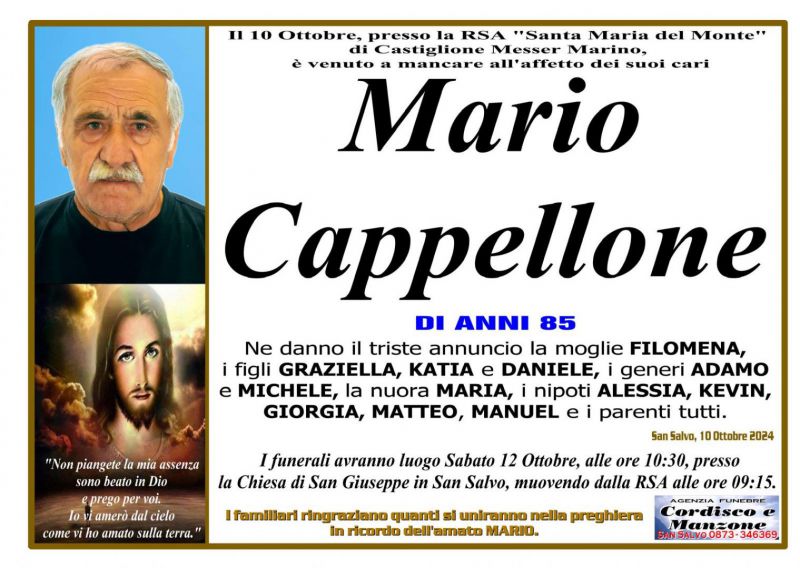 Mario Cappellone 11/10/2024