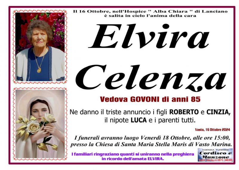 Elvira Celenza 16/10/2024