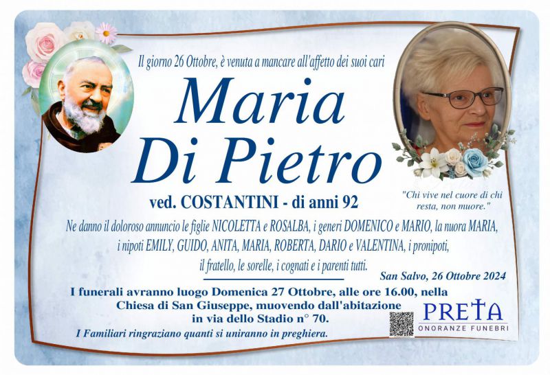 Maria Di Pietro 26/10/2024