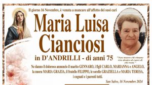 Maria Luisa Cianciosi 17/11/2024