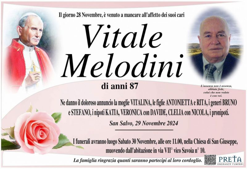 Vitale Melodini 29/11/2024