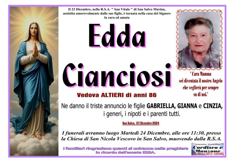 Edda Cianciosi 23/12/2024