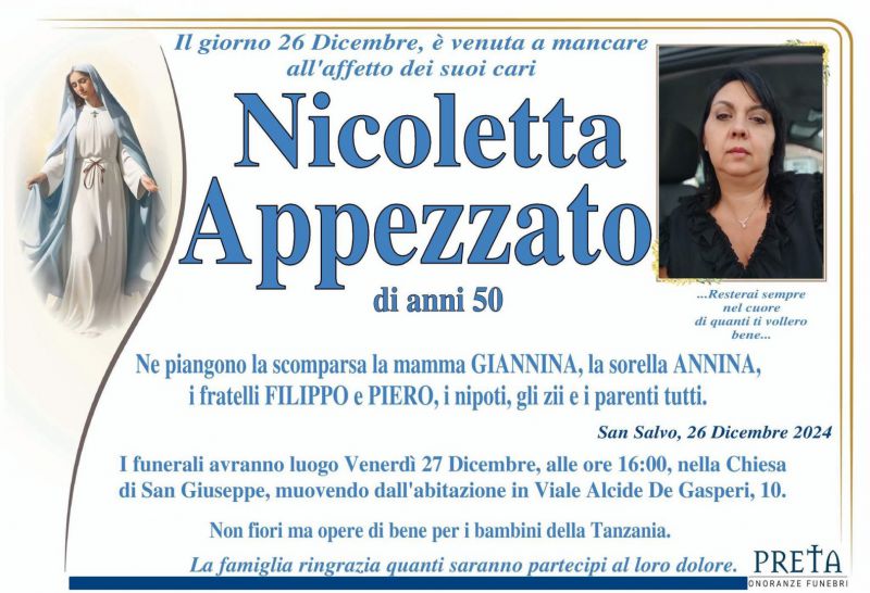 Nicoletta Appezzato 26/12/2024