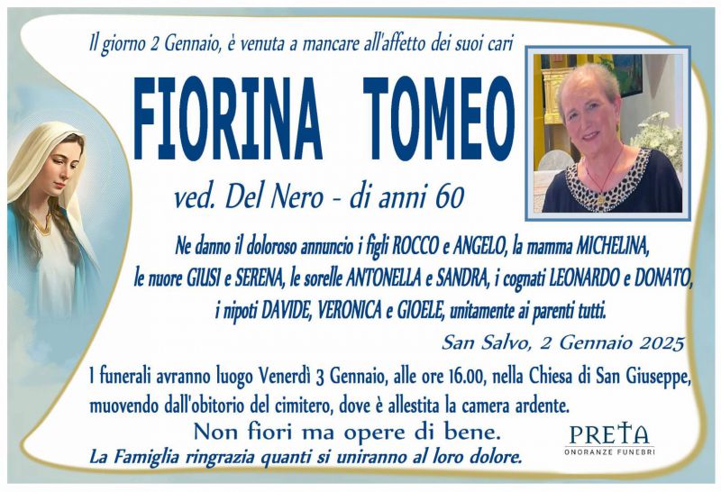 Fiorina Tomeo 2/01/2025