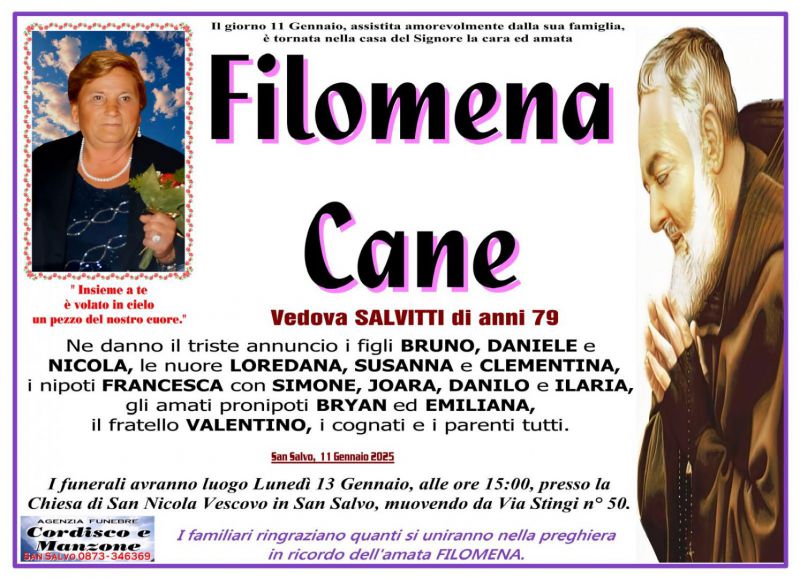 Filomena Cane 11/01/2025