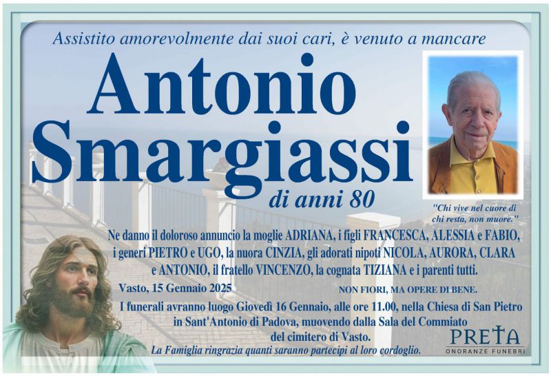 Antonio Smargiassi 15/01/2025