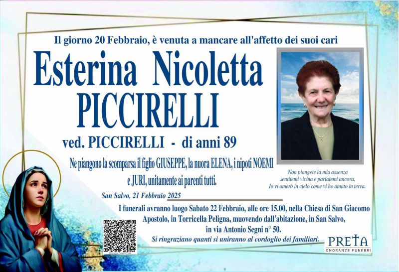 Esterina Nicoletta Piccirelli 21/02/2025