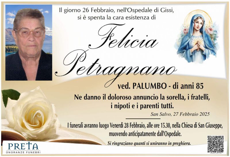 Felicia Petragnano 27/02/2025