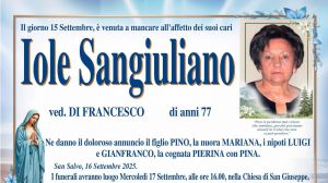 Iole Sangiuliano 16/09/2025